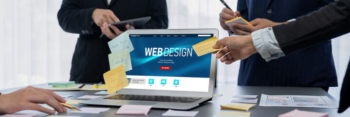 Fototapete - Website design software provide brisk template for online retail business and e-commerce