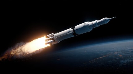 Wall Mural - rocket in space