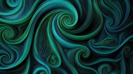 Poster - Abstract Teal Swirling Pattern Background Texture Design Graphic Art Image