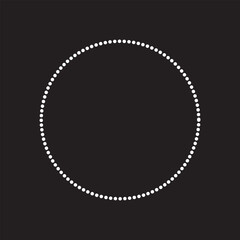 Poster - Dotted circles pattern. Abstract half tone graphic. Circular textured round spiral frame. 