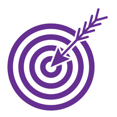 Poster - Target board vector, icon. Stylist archery target with arrow symbol icon website logo graphic design. Simple accuracy and success icon sign target illustration symbol. Vector image.