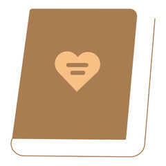 Poster - Book icon. Book icon vector illustration, sign silhouette symbol web graphic design. Simple education sign, learning and library concept icon isolated on white background. Closed brown book sign icon.