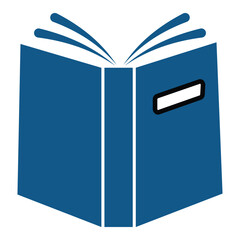 Poster - Book icon. Modern open book icon, vector illustration for knowledge, education silhouette symbol website design. Simple education and learning sign symbol isolated on white background. Vector image.