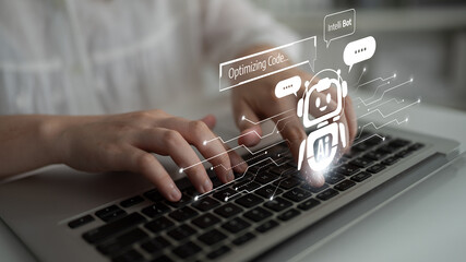 Poster - AI chatbot using prompt engineering and LLM deep learning delivers explainable generative AI for smarter, more efficient business support. Latch