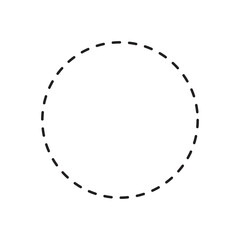 Poster - Spinning dashed circle animation looping seamlessly, signaling ongoing loading process against white background.