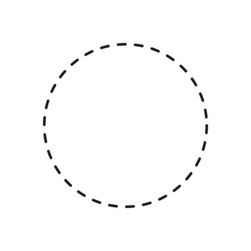 Spinning dashed circle animation looping seamlessly, signaling ongoing loading process against white background.