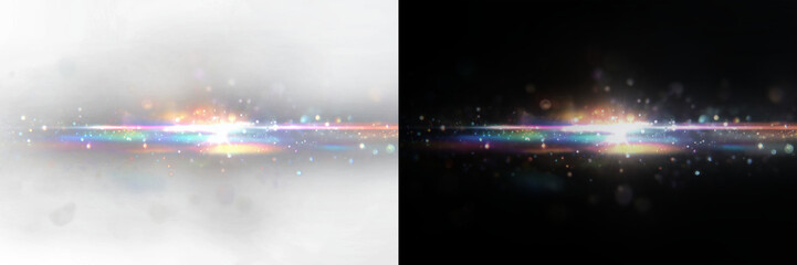 Light refraction ray. Prism, Crystal. Crystal with diamond shine. Rainbow optical effect. Glare. Fantasy light. Neon light. Sunbeam. For jewelry design.