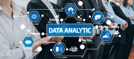 Poster - Explore concepts of data analytic presented by business professionals, utilizing modern technology for improved insights and decision-making in a digital landscape. Amity