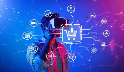 Poster - Explore the new dimensions of virtual shopping through innovative omni-channel marketing strategies that enhance customer engagement and redefine online retail experiences. XDMCP