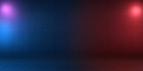 Aufkleber - Blue and red background with a lot of stars