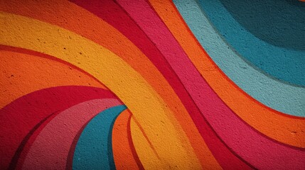 Aufkleber - Colorful, abstract painting with a swirl pattern