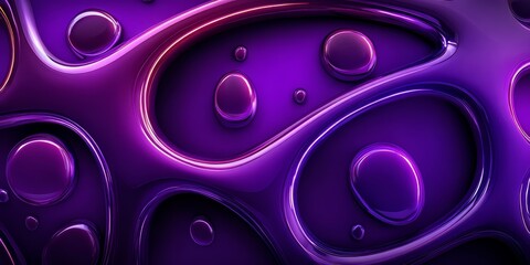 Poster - Purple background with many small purple circles