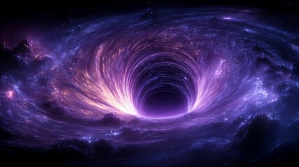 Poster - Purple hole in the sky with stars surrounding it