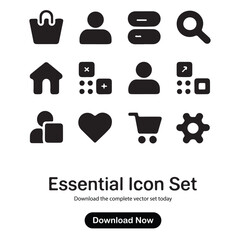 Fototapete - Social media and web vector icon set for business design illustration