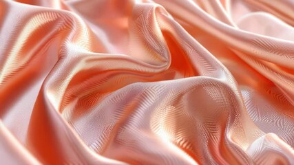 Aufkleber - Close-up shot of pink silk fabric with intricate details