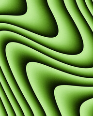 Canvas Print - abstract green background with wavy lines and gradient. curved shapes. color stretch. retro style. n