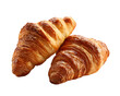 © fxragle - Fresh croissant placed on white background showing tasty baked pastry