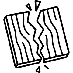 Poster - Breaking board outline icon vector