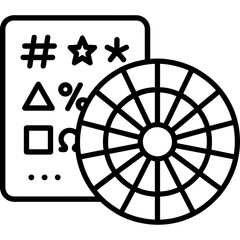 Poster - Secret code cipher outline icon vector