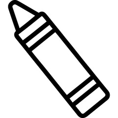Poster - Crayon outline icon vector