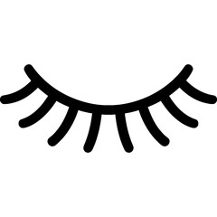 Poster - Eyelashes outline icon vector