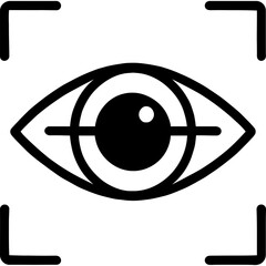 Poster - Eye scan outline icon vector