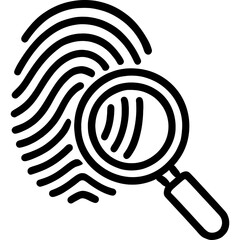 Poster - Fingerprint evidence outline icon vector