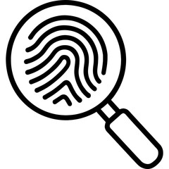 Poster - Fingerprint evidence outline icon vector