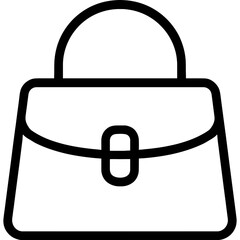 Poster - Handbag purse outline icon vector
