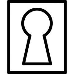 Poster - Keyhole outline icon vector