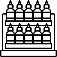 Poster - Model paint rack outline icon vector