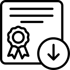 Aufkleber - Webinar certificate generator outline icon vector