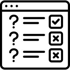 Poster - Q&a moderation panel outline icon vector
