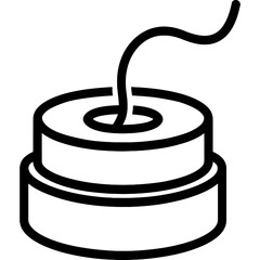 Poster - Thread waxer outline icon vector