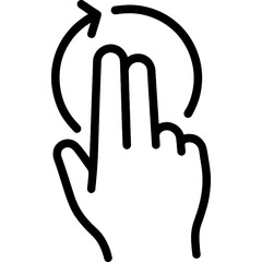 Aufkleber - Rotate gesture outline icon vector