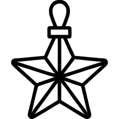 Poster - Star decoration outline icon vector