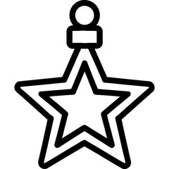 Poster - Star decoration outline icon vector