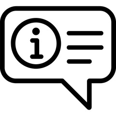 Poster - Tooltip speech bubble outline icon vector