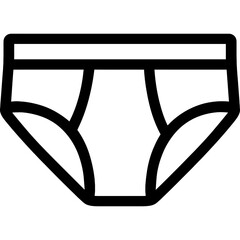 Poster - Underwear briefs outline icon vector