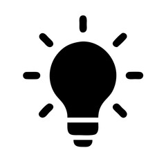 Poster - Lightbulb icon vector illustration idea concept creative innovation solution thinking inspiration bulb symbol