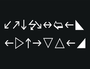 Leinwandbilder - modern simple arrows. arrow vector. Flat style icons. Vector illustration