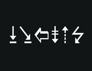 Leinwandbilder - Set arrow icons. Collection arrows sign. White arrow icon set. Arrow. Cursor. Arrow vector icon. Simple arrow set. Vector illustration