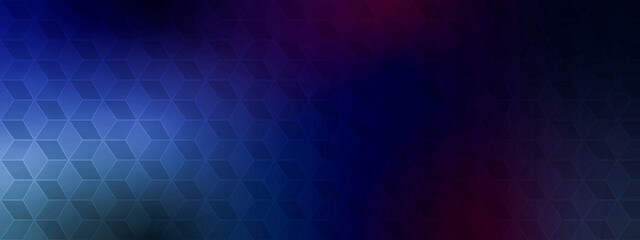 Poster - Blurred lozenge mesh with dark blue and violet glow. Elegant abstract texture for technology, sci-fi, or AI-based design. Ideal for cyber themes, quantum computing or visual metaphors of data flow.
