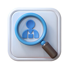Poster - Job vacancy search front view 3d rendering icon illustration on transparent background view
