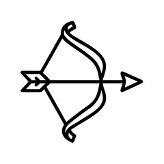 Poster - A simple graphic showing a bow and arrow with the arrow ready to be released from the bow string