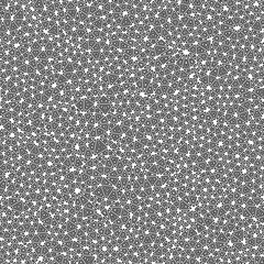 Poster - Abstract background with mosaic triangle shapes. Small triangles size. Multiple repeated inner triangles. Black and white style. Repeatable pattern. Creative vector tiles.