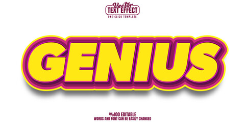 Poster - Bold editable text effect, customizable retro and vintage 3d font style