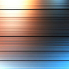 Fototapete - Abstract background with gradient orange and blue horizontal lines. Modern digital art for banner or presentation backdrop.