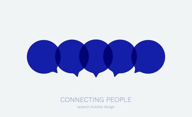 Poster - Abstract Illustration with Colorful Dialog Speech Bubbles and Text on White Background. Communication concept.  Vector illustration