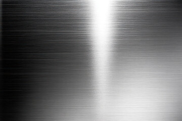 Poster - Brushed metal texture background with reflective light. Abstract silver surface for industrial design concept. Use for wallpaper.